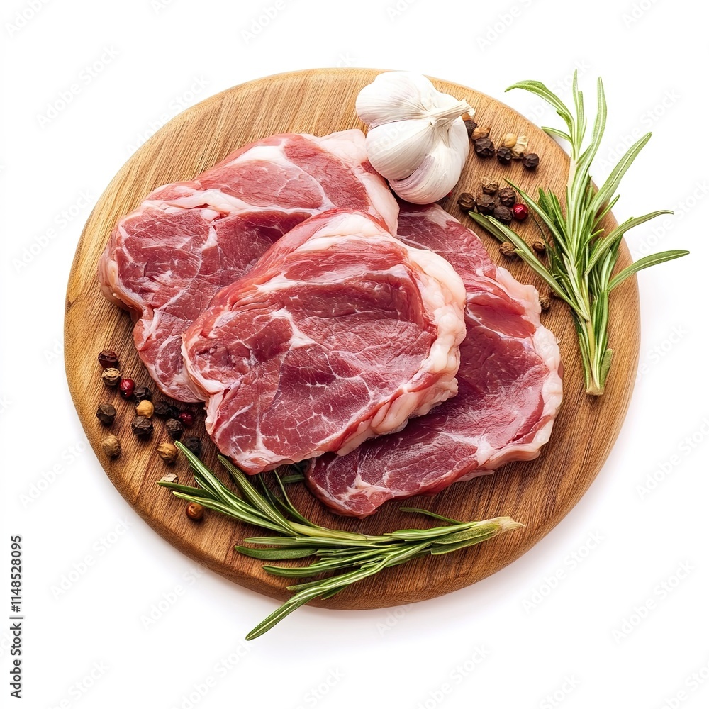 Fresh Ham Isolated on White Background – Realistic and Clean Photography of Natural Meat Product Fresh Ham Isolated on White Background – Realistic and Clean Photography of Natural Meat Product
