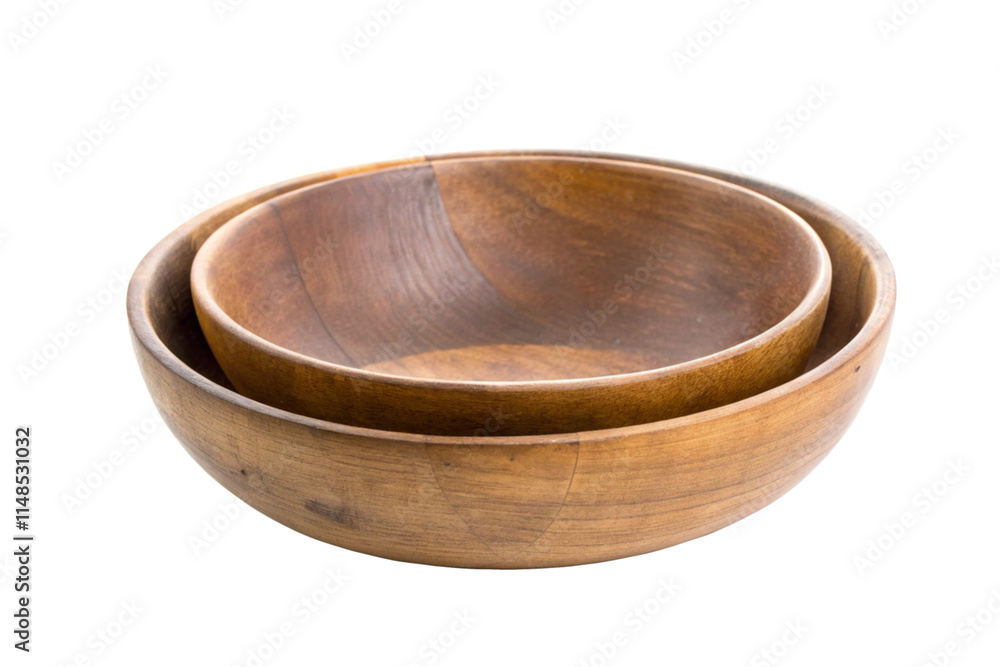 Empty wooden bowls of various shapes on bright studio background PNG Empty wooden bowls of various shapes on bright studio background PNG