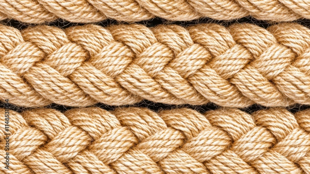 Close-up of intertwined natural fibers in a braided rope, showcasing texture and craftsmanship. Close-up of intertwined natural fibers in a braided rope, showcasing texture and craftsmanship.