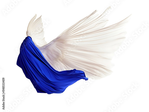 Flying Febric Stock Image In White Background photo