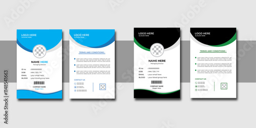 modern design template of Id card