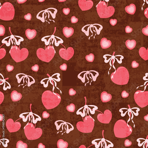 Wallpaper Mural love cherry seamless pattern Torontodigital.ca