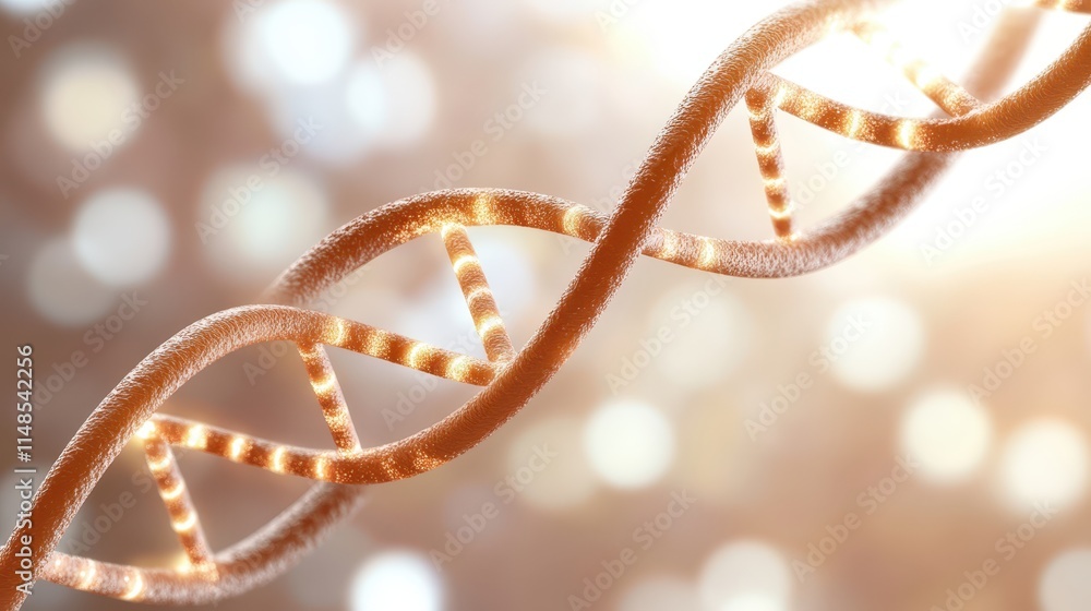 Glowing dna strand, illuminating the future of healthcare, genetic discoveries and biological innovation Glowing dna strand, illuminating the future of healthcare, genetic discoveries and biological innovation