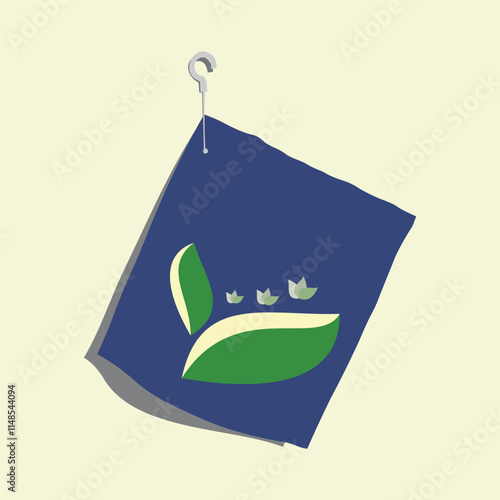 vector illustration of bagged air freshener