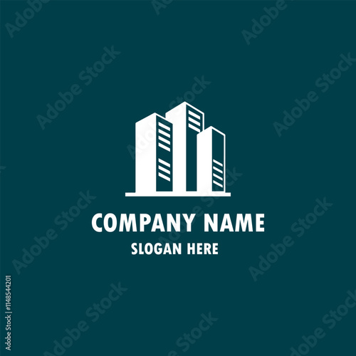 Black Gold Real Estate Logo. Construction Architecture Building Logo Design Template Element