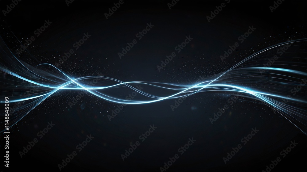 Fototapeta premium Abstract background Glowing shiny lines affect futuristic abstract background 