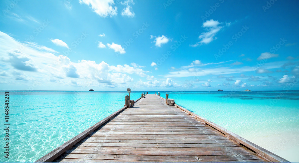 wooden pier on the sea wooden pier on the sea