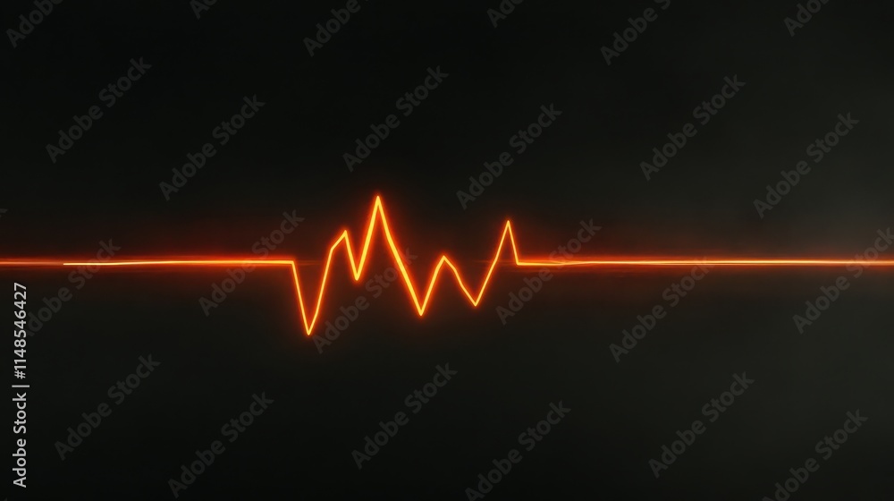 Dynamic red heartbeat animation on black, a symbol of life, health and vitality Dynamic red heartbeat animation on black, a symbol of life, health and vitality