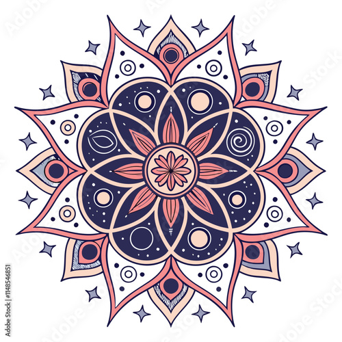 cosmic mandala showcasing galaxies black-holes