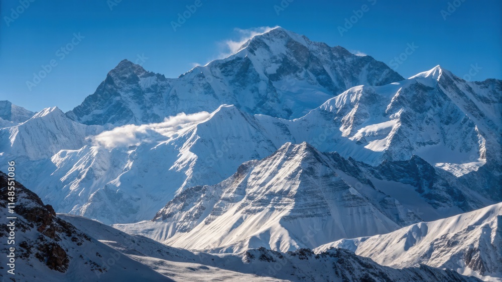 Naklejka premium Swiss mountains in winter