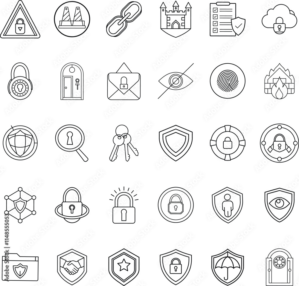 Cybersecurity Icons Data Protection, Privacy, and Network Security Cybersecurity Icons Data Protection, Privacy, and Network Security