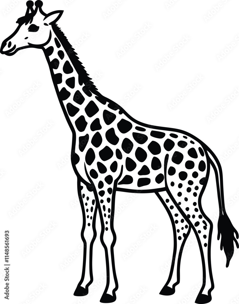 Naklejka premium giraffe illustration