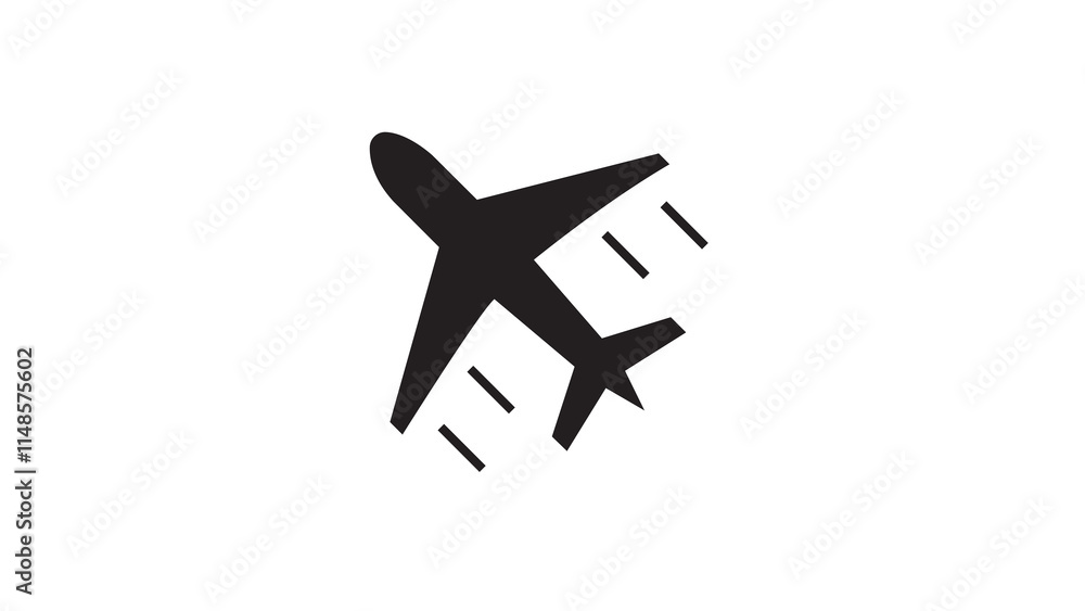 airplane icon on white background airplane icon on white background
