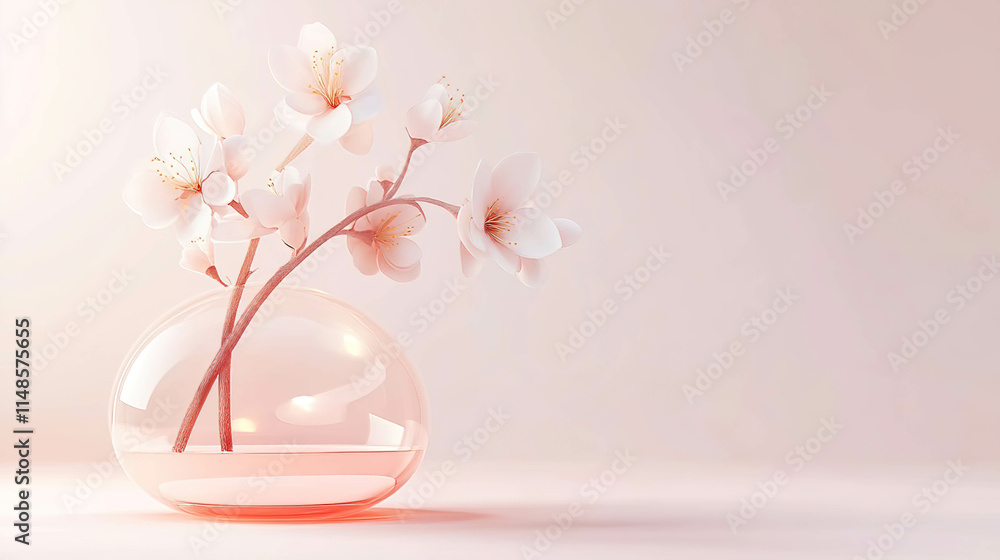 Crystal Pink Valentine conveys delicate sentiments of intimacy affection and softness. Charming Pink Floral Arrangement in Delicate Crystal Vase