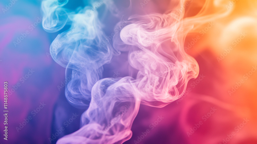 Colorful smoke swirling in vibrant hues of blue, pink, and orange tones. Colorful smoke swirling in vibrant hues of blue, pink, and orange tones.
