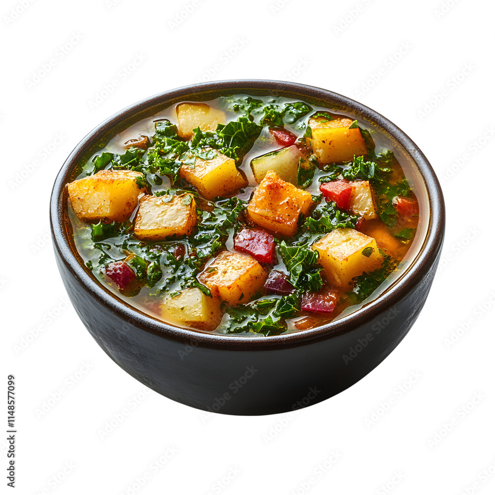 Tasty Caldo Verde Portuguese Kale Soup Isolated On Transparent Background Tasty Caldo Verde Portuguese Kale Soup Isolated On Transparent Background