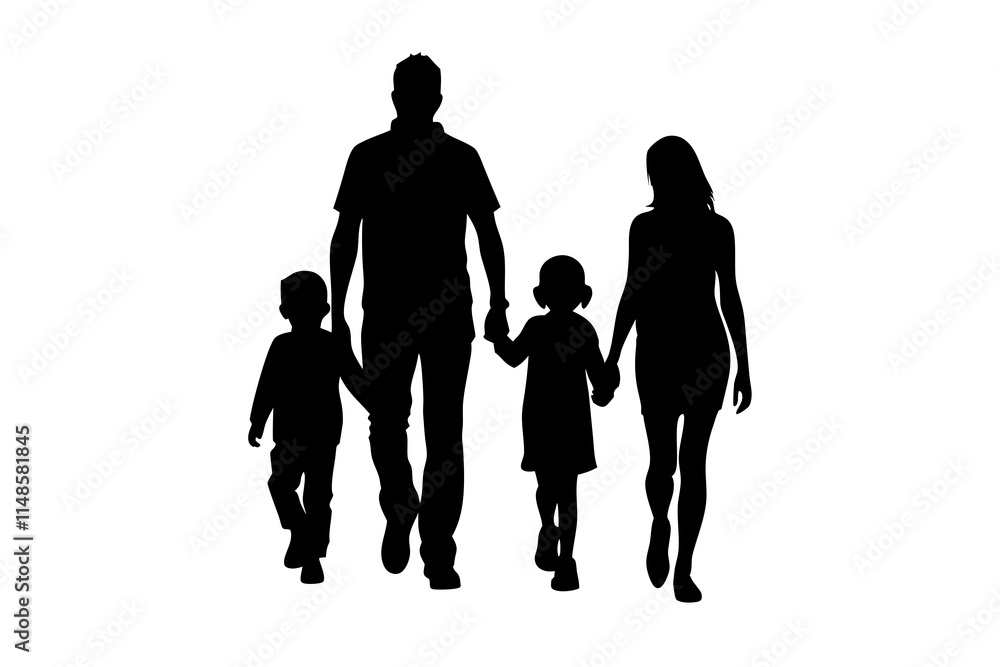 family silhouette vector family silhouette vector