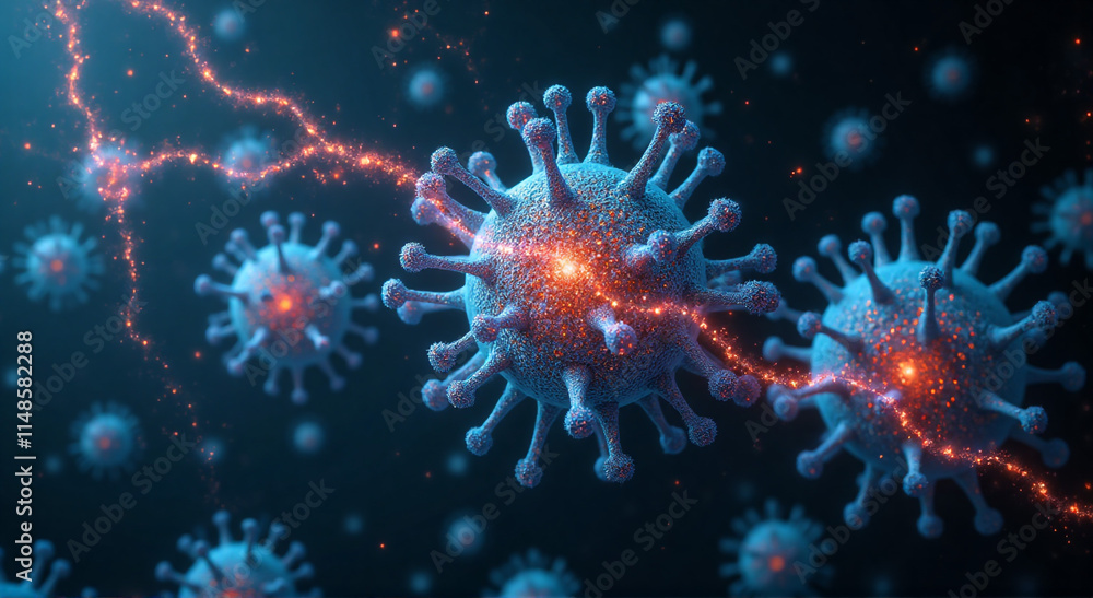 virus on black virus on black