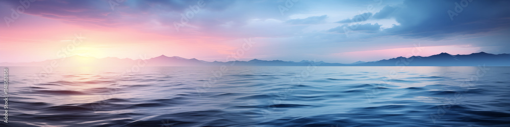 Beautiful ocean with a sunset in the background Beautiful ocean with a sunset in the background