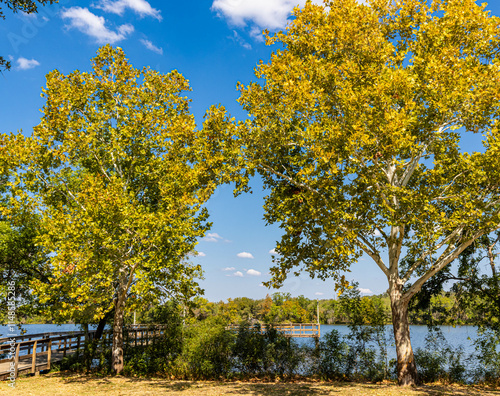 North Pier Extending Onto Inks Lake, Inks Lake State Park, Texas, USA