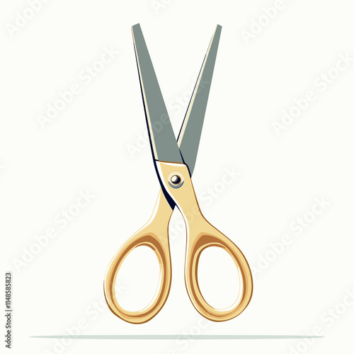 Scissor icon in flat style. Cutting hair equipment vector illustration on isolated background. Hairdressing sign