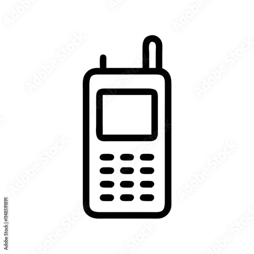 old phone isolated on white