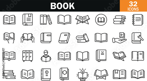"Book Icon Representing Knowledge, Learning, and Literature"