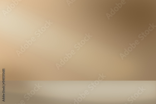 Elegant Beige Gradient Background with Soft Light for Product Display.