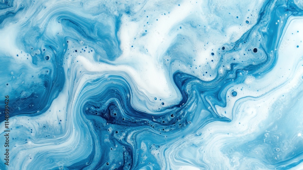 Abstract blue and white swirling paint texture. Abstract blue and white swirling paint texture.