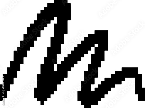 Pixel Zigzag Icon for Retro and Modern Designs