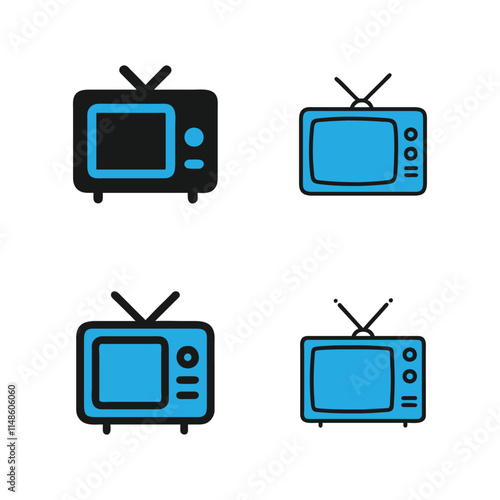 Customizable TV icon vector illustration