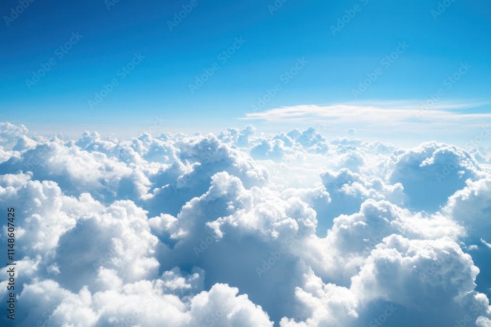 Fluffy white clouds beautifying the sky aerial view nature photography serene environment above the world capturing tranquility in the sky Fluffy white clouds beautifying the sky aerial view nature photography serene environment above the world capturing tranquility in the sky