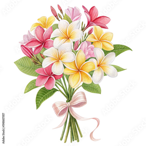 bouquet of flowers isolated on transparent background
