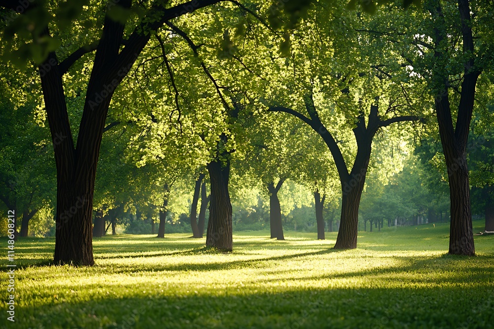 a grassy area with trees and grass a grassy area with trees and grass
