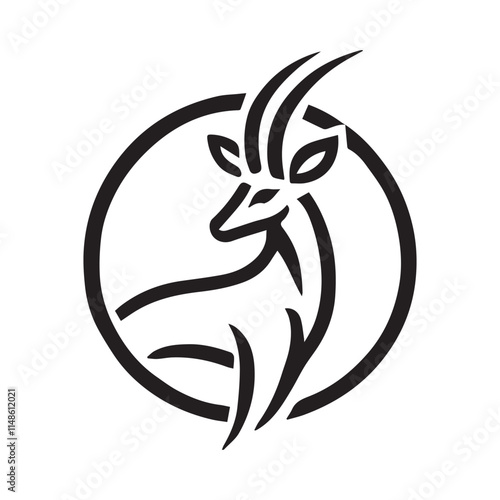 2d antelope logo with white background