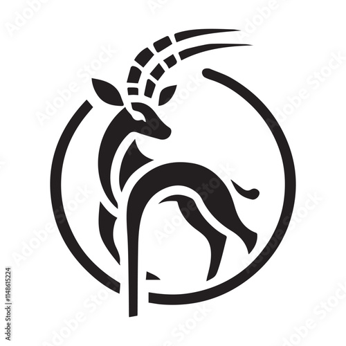 2d antelope logo with white background