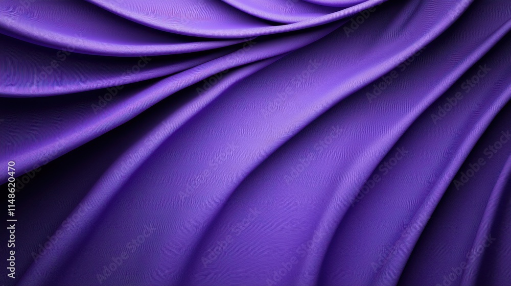 Fototapeta premium Elegant Purple Fabric with Flowing Drapes and Soft Texture