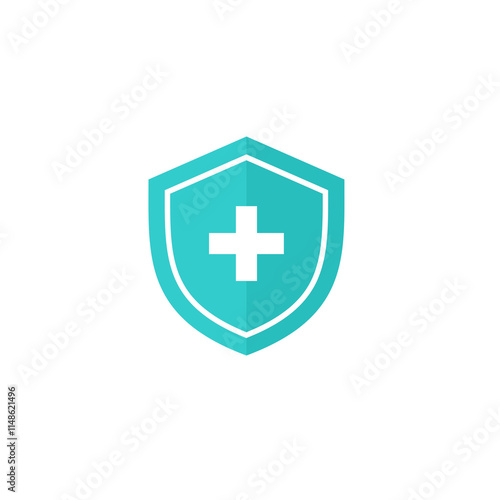 Health Protection Icon. Safety Shield Symbol