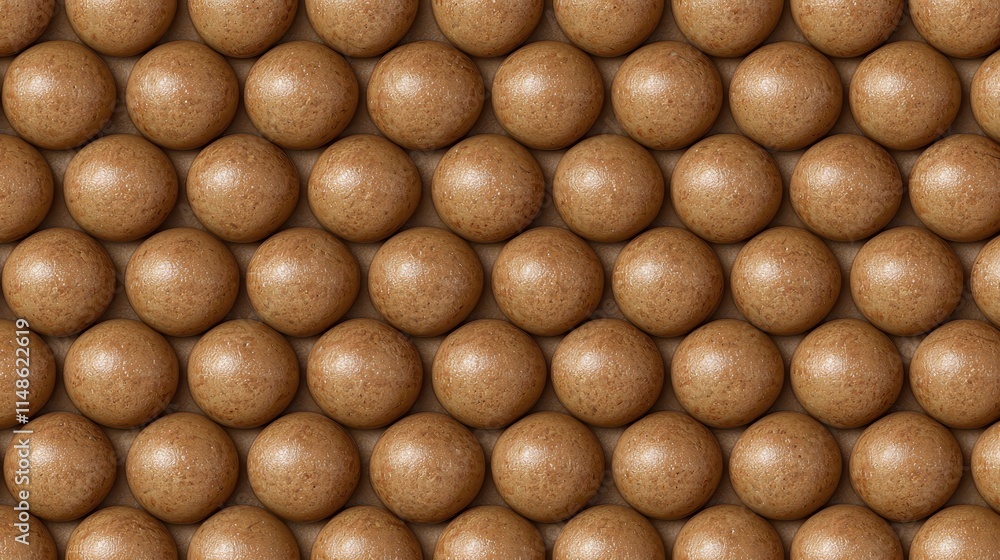 Textured Background of Uniform Brown Spheres in a Patterned Arrangement Textured Background of Uniform Brown Spheres in a Patterned Arrangement