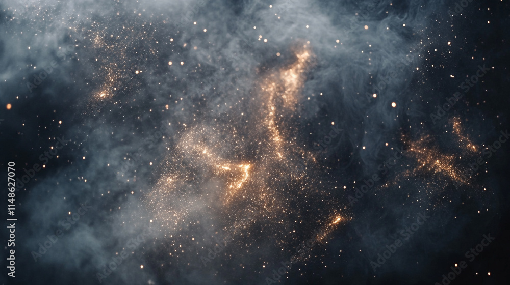 Exploration of a cosmic nebula with swirlingas and dust at night. Exploration of a cosmic nebula with swirlingas and dust at night.