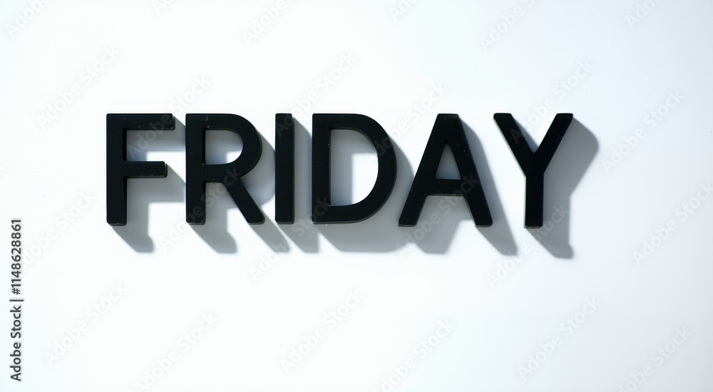 Black friday sign on a white wall Black friday sign on a white wall