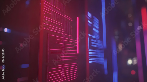 Wallpaper Mural Abstract 3D Neon Lines Background Torontodigital.ca