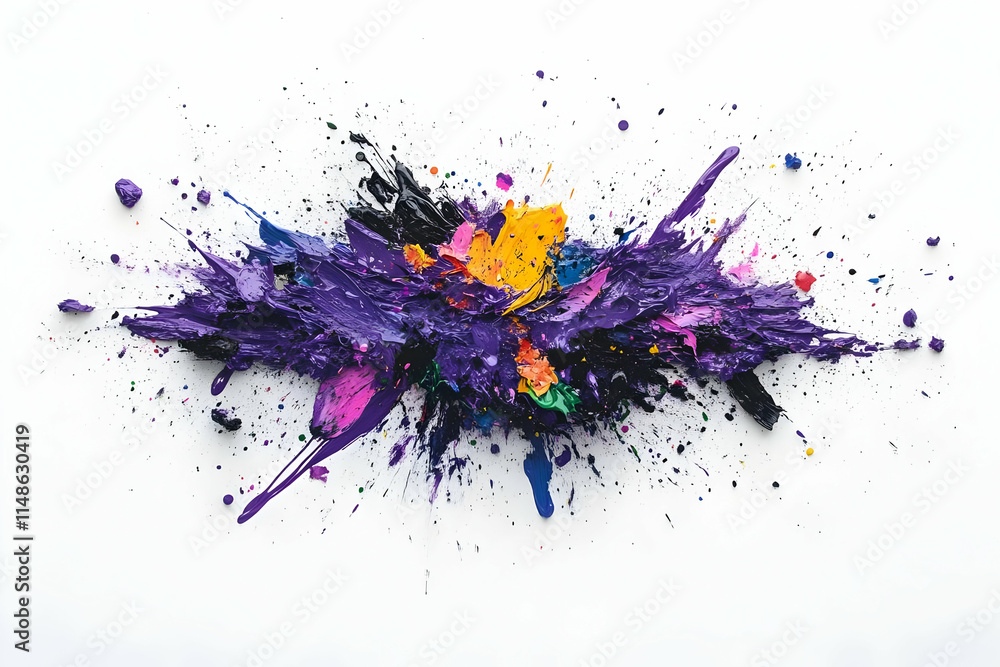 Fototapeta premium Vibrant Abstract Paint Explosion