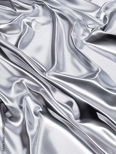 Molten silver flowing in smooth patterns