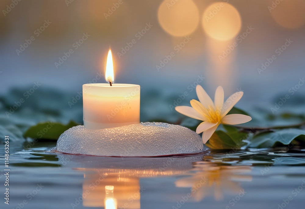 Serene Garden Wellness Candle Light Zen Vibes Natural Harmony Serene Garden Wellness Candle Light Zen Vibes Natural Harmony