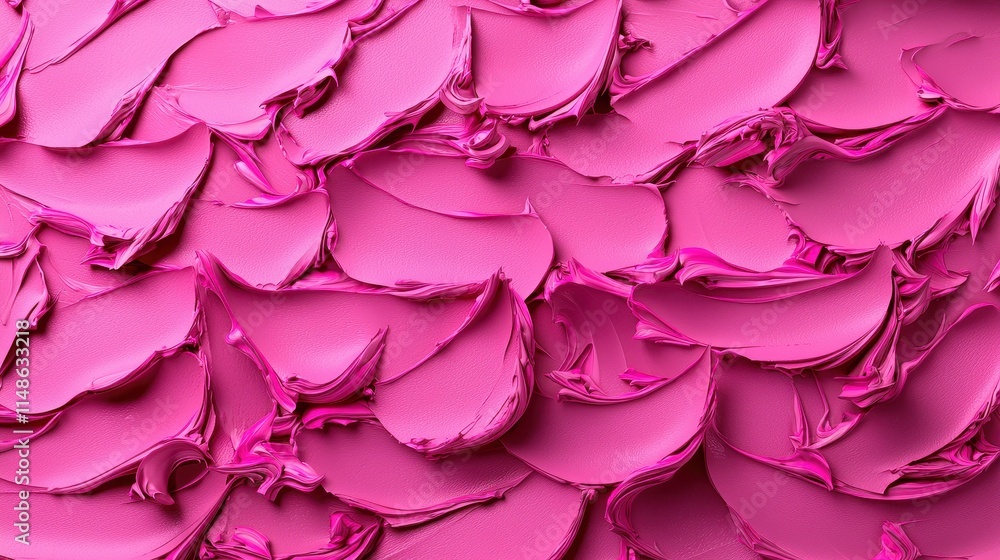 Vibrant Pink Texture with Thick Layered Paint for Artistic Background Vibrant Pink Texture with Thick Layered Paint for Artistic Background