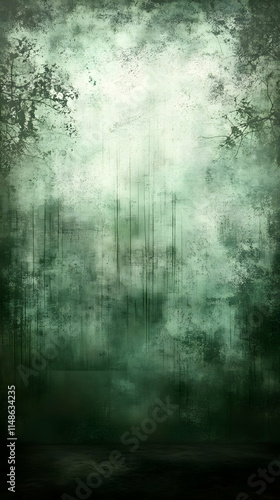 Abstract Green Grunge Background Illustration