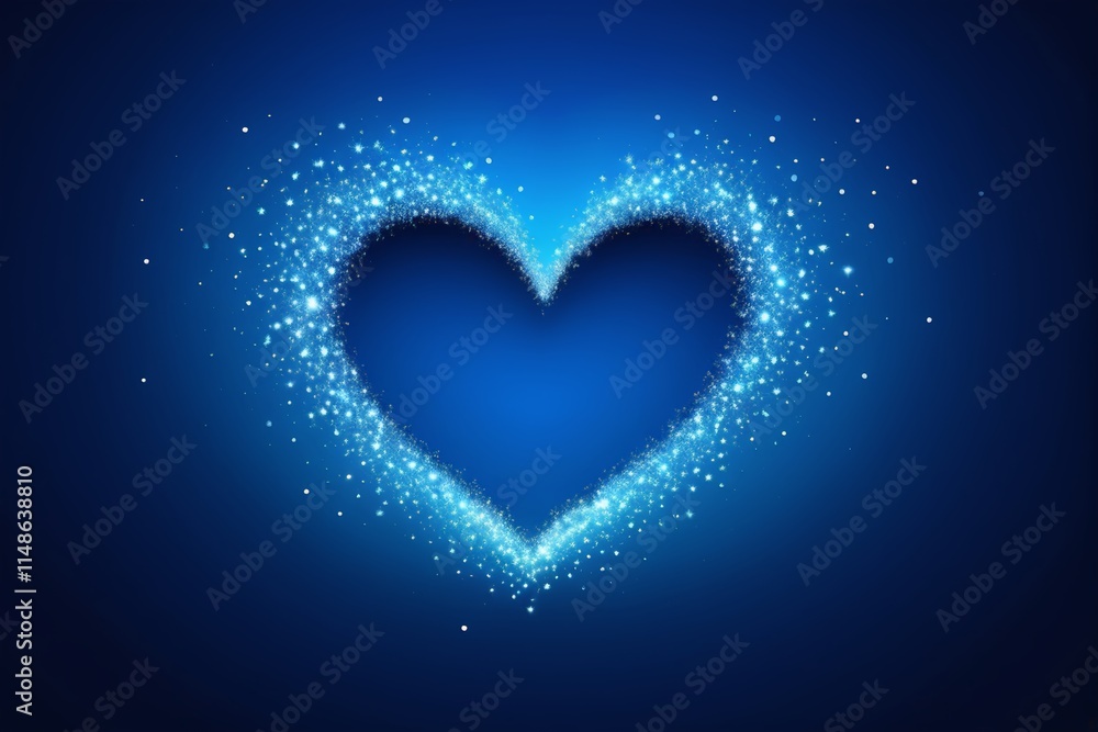 a heart made of stars on a blue background a heart made of stars on a blue background