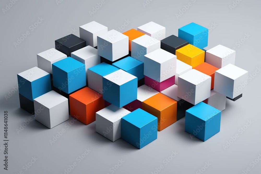 a bunch of cubes with different colors a bunch of cubes with different colors