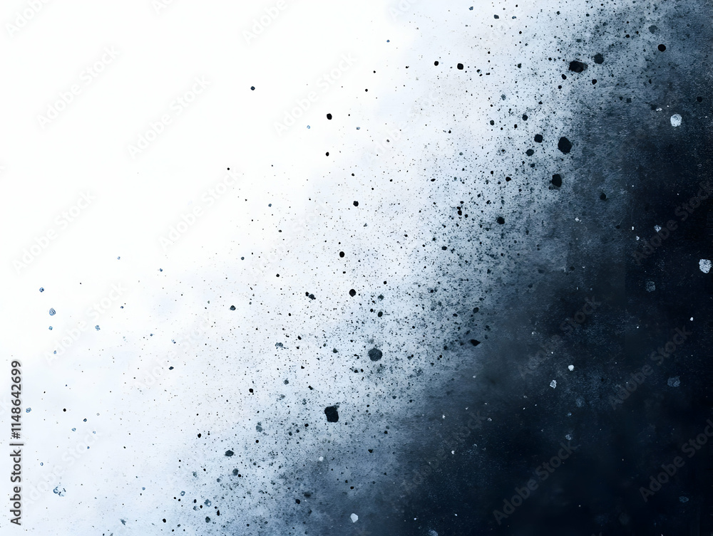 Obraz premium Abstract Blue Ink Spatter Background